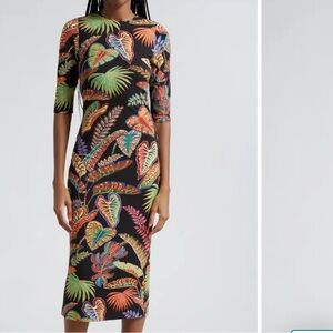 FARM Rio Multicolor Tropical Long Sleeve Dress